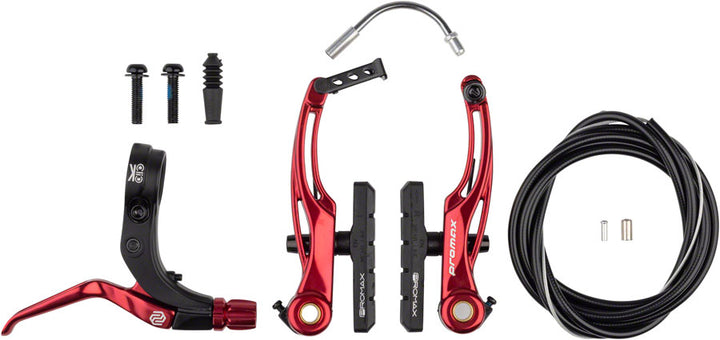 Kit de freno de tracción lineal Promax P-1/Click V-Point - 108 mm, rojo