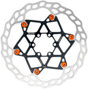 Rotor de freno de disco Galfer Floating Wave - 180 mm x 2,0 mm, 6 pernos, color naranja
