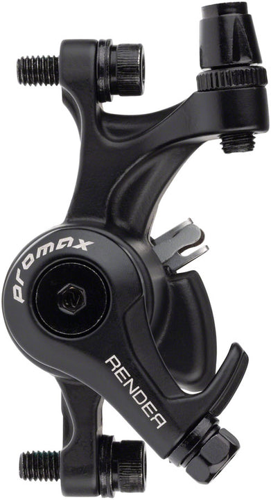 Pinza de freno de disco Promax Render DSK-717 - MTB de tiro largo, montaje en poste mecánico, color negro