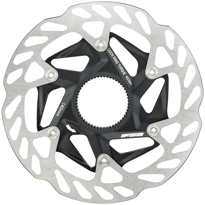Rotor FSA K-Force WE de 160 mm de diámetro, compatible con frenos de disco con montaje de bloqueo central, color negro