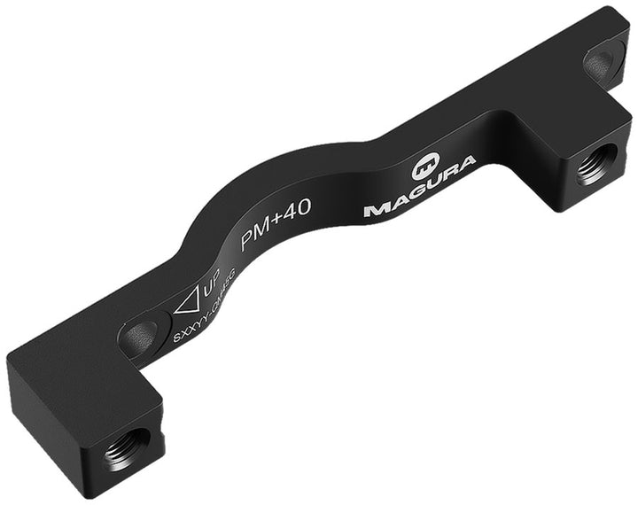 Adaptador de freno de disco Magura QM 45 G: adapta discos delanteros de 180 mm PM a discos traseros de 220 mm PM y de 140 mm PM a discos traseros de 180 mm para Gustav Pro