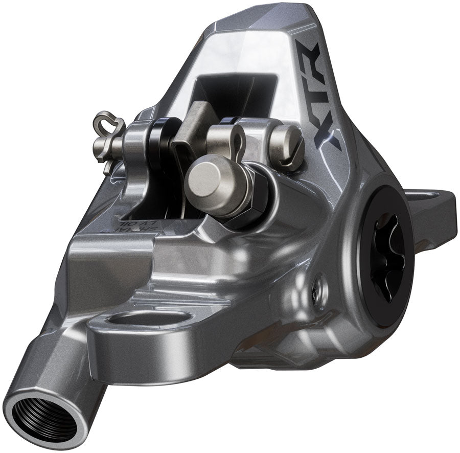 Maneta de freno de disco Shimano XTR M9200 XC (izquierda/delantera), montaje en poste, pinza de 2 pistones, manguera SM-BH90-SS, pastillas de metal, color gris