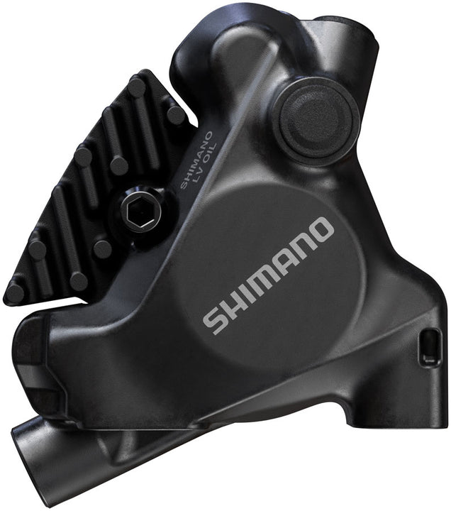 Pinza de freno de disco Shimano BR-MT805 XC (trasera, montaje plano, 2 pistones, incluye pastillas metálicas K04S)