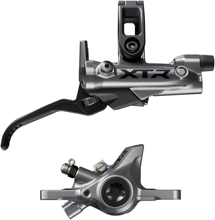Freno de disco Shimano XTR BR-M9200 BL-M9220, palanca derecha/trasera, montaje en poste, pinza de 2 pistones, manguera SM-BH90-SS, pastillas de metal, color gris