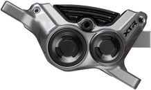 Pinza de freno de disco Shimano XTR BR-M9220 Enduro (montaje en poste delantero y trasero, 4 pistones, incluye pastillas metálicas con aletas P04C-MF)