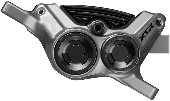 Pinza de freno de disco Shimano XTR BR-M9220 Enduro (montaje en poste delantero y trasero, 4 pistones, incluye pastillas metálicas con aletas P04C-MF)