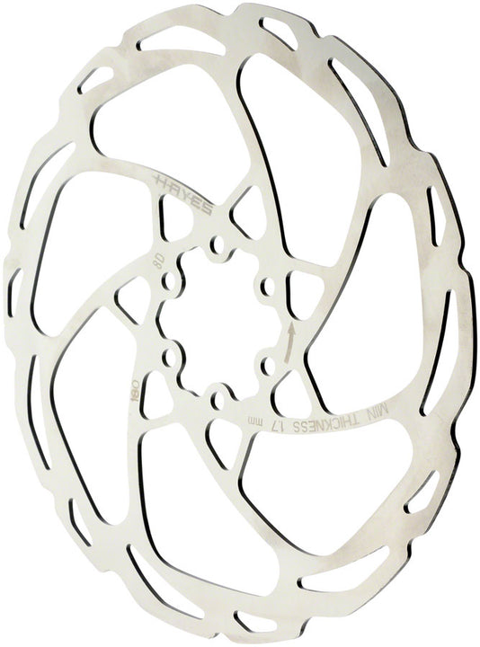 Hayes D-Series Disc Brake Rotor - 180mm 6-Bolt Silver
