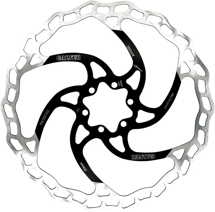 Rotor de freno de disco Galfer MTB - 203 mm, 6 tornillos, 1,8 mm