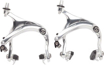 Pinzas de freno de carretera de largo alcance Tektro R559 (55-73 mm), con pernos de montaje con tuerca, color plateado