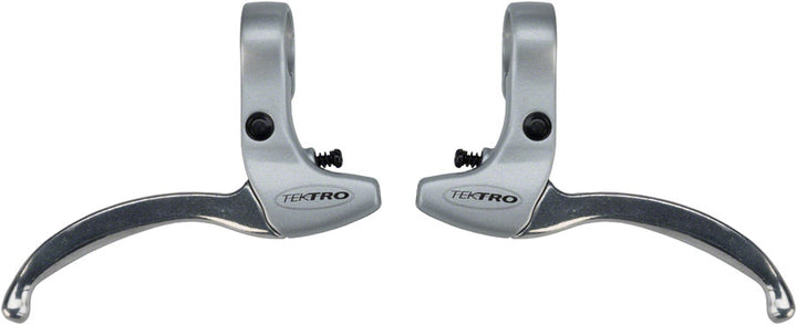 Tektro CL332RS 3-Finger Alloy Linear Pull Brake Lever Set Silver