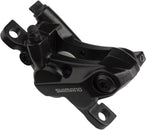Pinza de freno de disco Shimano BR-MT520 de 4 pistones con pastillas metálicas delanteras y traseras negras