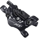 Pinza de freno de disco Shimano XT BR-M8120 - Pastillas de metal de 4 pistones con montaje posterior y aletas negras