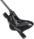 Pinza de freno de disco Shimano BR-MT420 (delantera y trasera, montaje en poste, hidráulica, incluye pastillas de resina, color negro)
