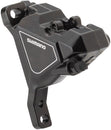 Pinza de freno de disco hidráulico de montaje plano delantero Shimano Altus BR-UR300 con pastillas de resina y aletas negras