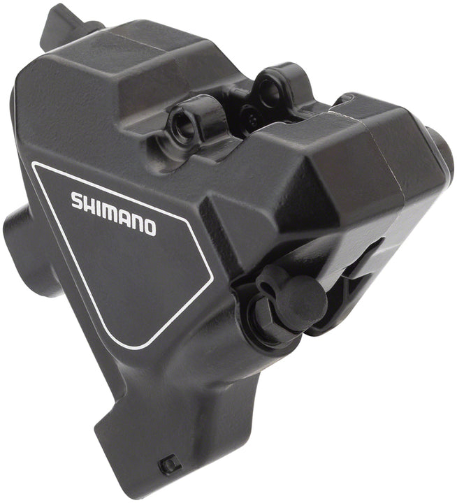 Pinza de freno de disco hidráulico trasero de montaje plano Shimano Altus BR-UR300, aletas de resina Padsouth, color negro