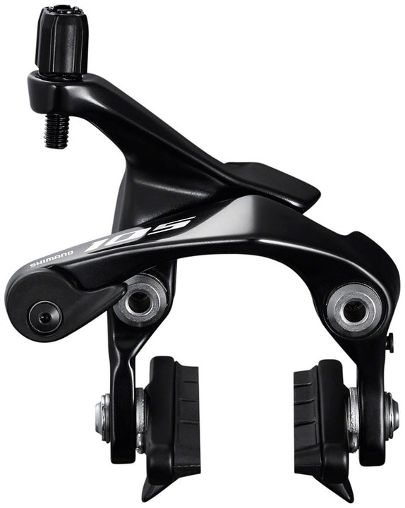 Pinza de freno de carretera delantera Shimano 105 BR-R7010F de montaje directo, color negro