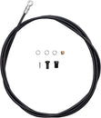 Kit de latiguillos de freno de disco de alta presión Shimano SM-BH90-SBS - Conector de pinza banjo plateado largo de 1700 mm (negro)