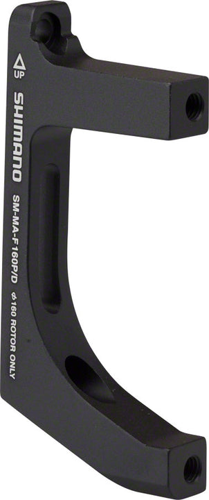 Adaptador de freno de disco Shimano F160P/D, rotor de 160 mm, pinza de 74 mm, horquilla de montaje plano