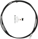 Kit de latiguillos de freno de disco de alta presión Shimano SM-BH90-SB - Conector de pinza banjo plateado normal, 2000 mm, negro