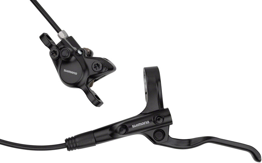 Maneta de freno de disco Shimano Alivio BL-MT200/BR-MT200 - Delantera hidráulica, montaje en poste, pastillas de resina, color negro