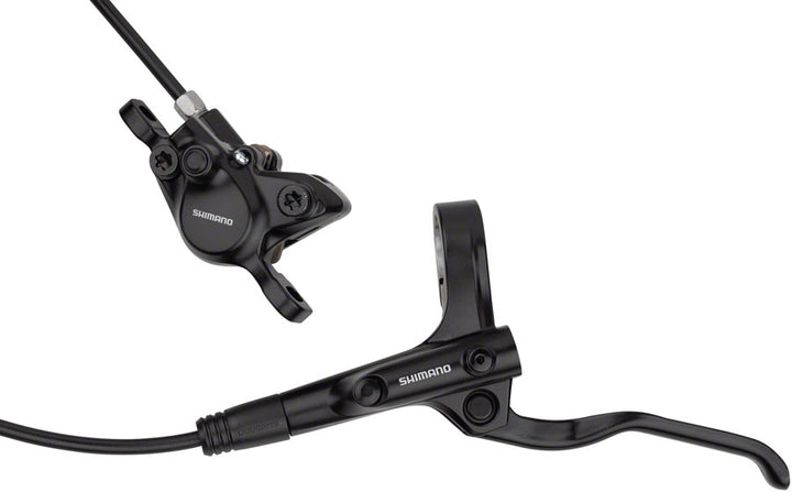 Maneta de freno de disco Shimano Alivio BL-MT200/BR-MT200 - Delantera hidráulica, montaje en poste, pastillas de resina, color negro