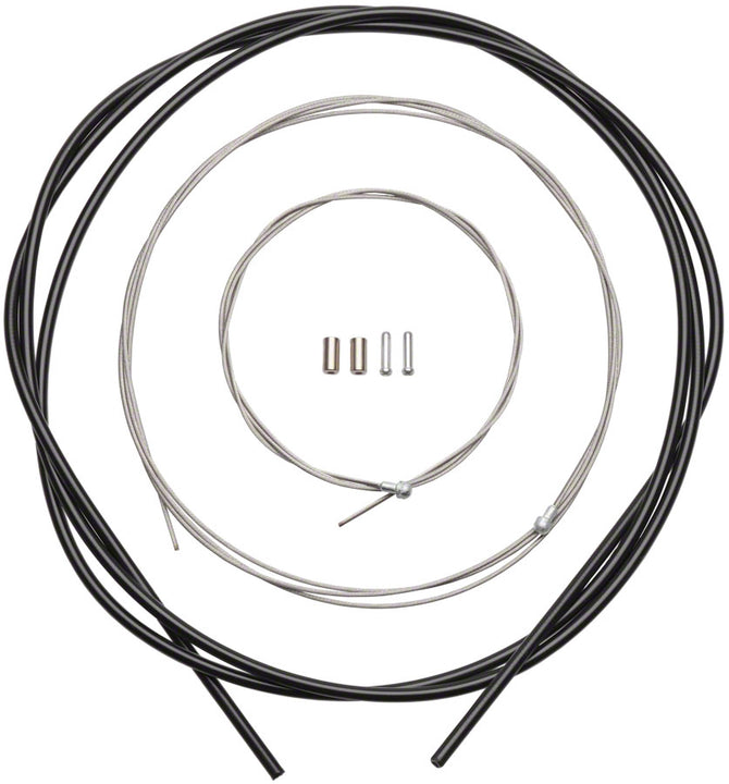 Juego de cable y funda de freno de acero inoxidable para carretera Shimano, color negro