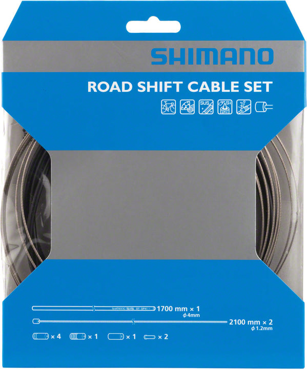 Juego de cable y funda para desviador de carretera Shimano de acero inoxidable, color negro