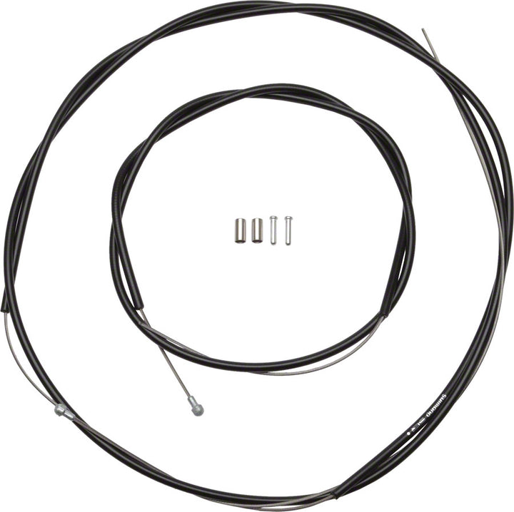 Juego de cable y funda de freno de PTFE para carretera Shimano, color negro