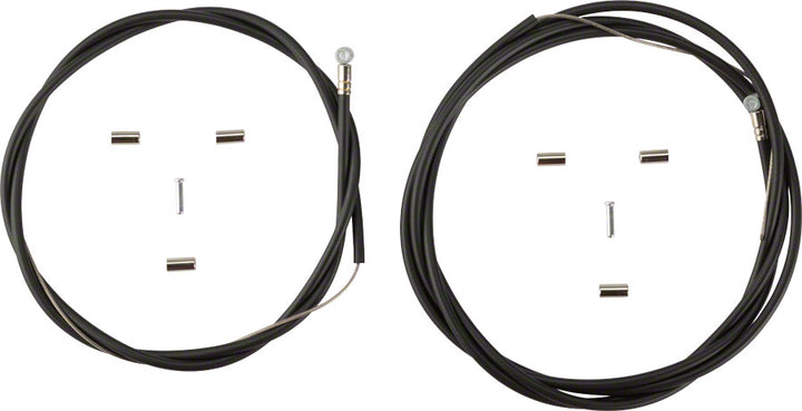 Juego de cable y funda de freno Shimano de acero inoxidable para MTB, color negro