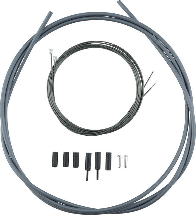 Juego de cable y funda para desviador Shimano Road Optislick, color gris
