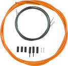 Juego de cable y funda para desviador Shimano Road Optislick, color naranja