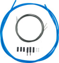 Juego de cable y funda para desviador Shimano Road Optislick azul