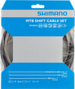 Juego de cable y funda de cambio Shimano MTB de acero inoxidable, color negro
