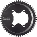 Plato Wolf Tooth Aero 110 BCD asimétrico - 50 dientes, 110 BCD asimétrico, 4 tornillos, Drop-Stop ST para Shimano GRX Serie 800, negro