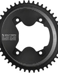 Plato elíptico Wolf Tooth Aero 110 BCD asimétrico - 46 dientes, 110 BCD asimétrico, 4 tornillos, Drop-Stop ST para Shimano GRX Serie 800, negro