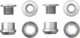Juego de 1 perno para plato Wolf Tooth - Juego de 4 accesorios hexagonales dobles de 6 mm, color plata bruta