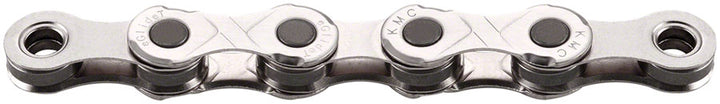 Cadena KMC eGlide - 9/10/11 velocidades, 132 eslabones, transmisión Shimano CUES optimizada, color plata