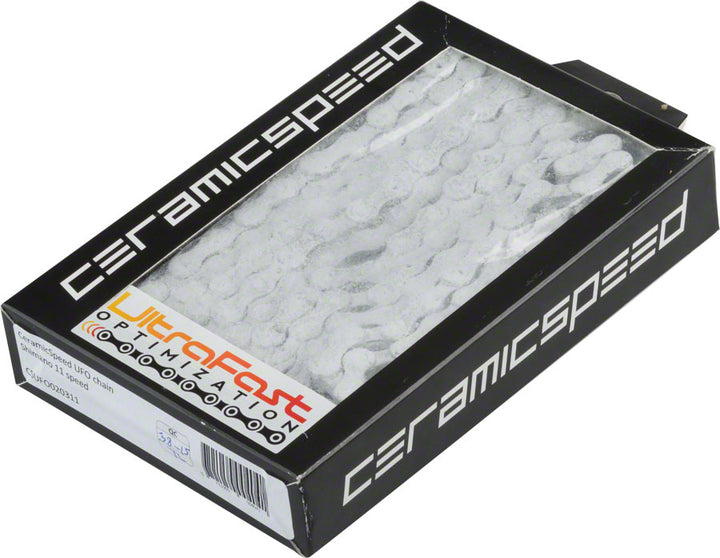 Cadena CeramicSpeed ​​UFO - KMC 11 velocidades, 116 eslabones, color plata
