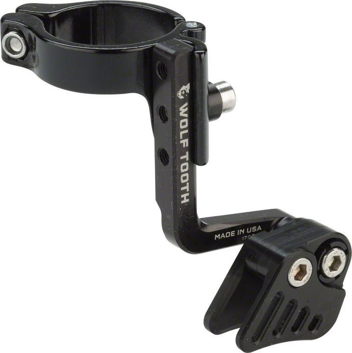 Guía de cadena Wolf Tooth Gnarwolf para tubo de asiento de 28,6 mm, color negro, Rev. 1