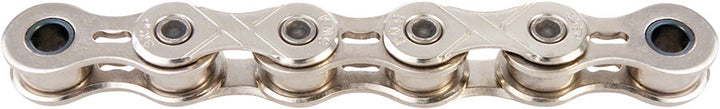 Cadena para bicicleta eléctrica KMC e101 - Velocidad única, 1/2" x 1/8", 112 eslabones, color plata
