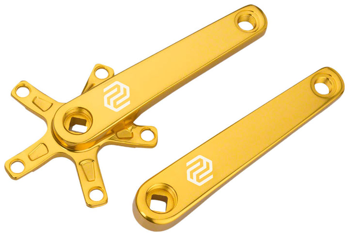 Juego de brazo de manivela Promax SQ-1 - Cono cuadrado de 140 mm, interfaz de husillo JIS, BCD de 110 mm, dorado