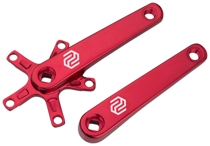 Juego de brazo de manivela Promax SQ-1 - Cono cuadrado de 140 mm, interfaz de husillo JIS, 110 mm BCD, rojo