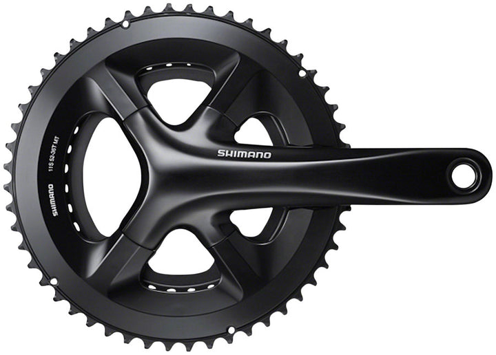 Juego de bielas Shimano 105 FC-RS510 - 170 mm, 11 velocidades, 50/34 dientes, 110 BCD asimétrico, interfaz de eje Hollowtech II, negro