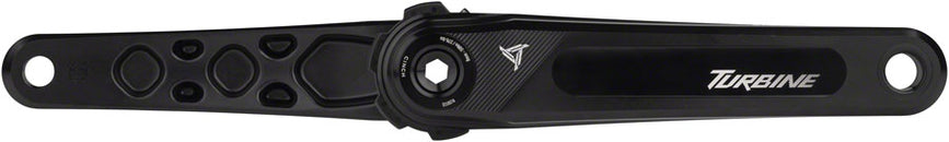 Juego de bielas RaceFace Turbine de 165 mm con montaje directo y eje de 143 mm, interfaz CINCH, aluminio 7050 negro