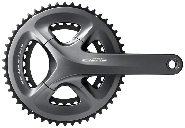 Juego de bielas Shimano Claris FC-R2000 - 165 mm, 8 velocidades, 50/34 dientes, 110 BCD, eje Hollowtech II, interfaz BLK