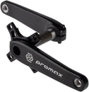 Juego de bielas Promax HF-2 (180 mm, eje de 24 mm, 2 piezas, negro)