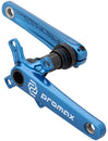 Juego de bielas Promax CF-2 (170 mm, eje de 24 mm, 2 piezas, 68 mm, pedalier inglés incluido, azul)