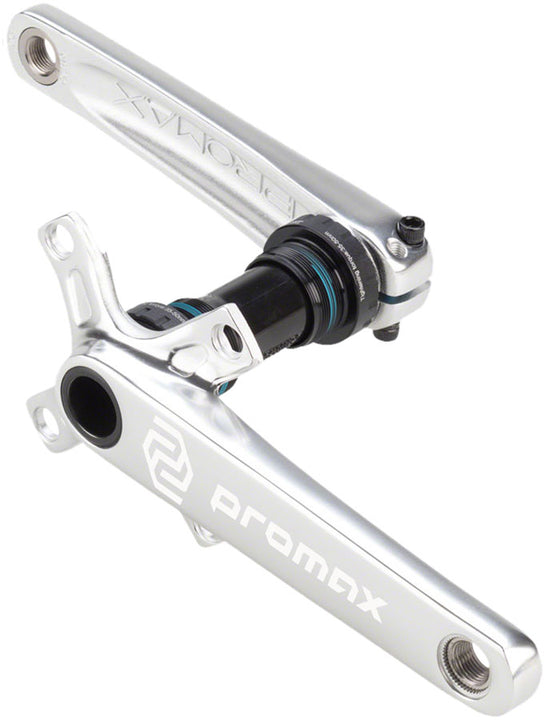 Juego de bielas Promax CF-2 (170 mm, eje de 24 mm, 2 piezas, 68 mm, pedalier inglés incluido), color plateado