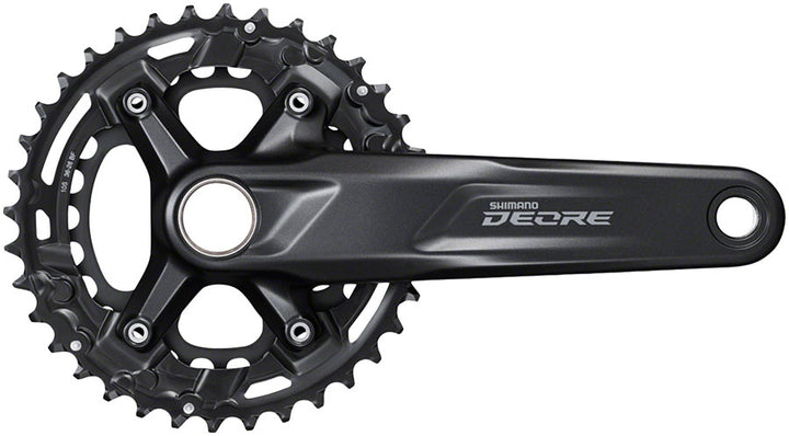 Juego de bielas Shimano Deore FC-M4100-B2 - 175 mm, 10 velocidades, 36/26 dientes, 96/64 BCD para cadena de 51,8 mm (negro)