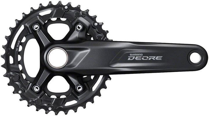 Juego de bielas Shimano Deore FC-M4100-2 - 175 mm, 10 velocidades, 36/26 dientes, 96/64 BCD para cadena de 48,8 mm (negro)